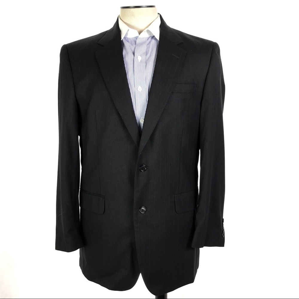 Jos a Bank 42L striped Blazer 100% wool 2 button